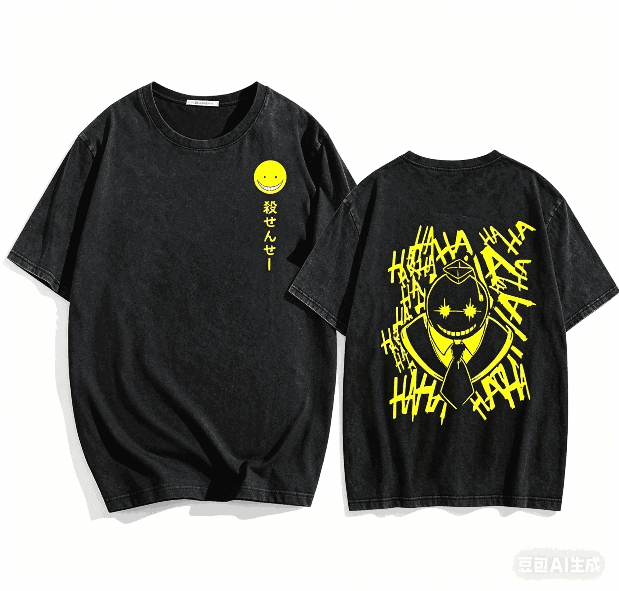 Assassination Classroom Washed T-shirt 2026 New Model personality Clothes shirt Year round clothing Retro Fashion Vintage soft