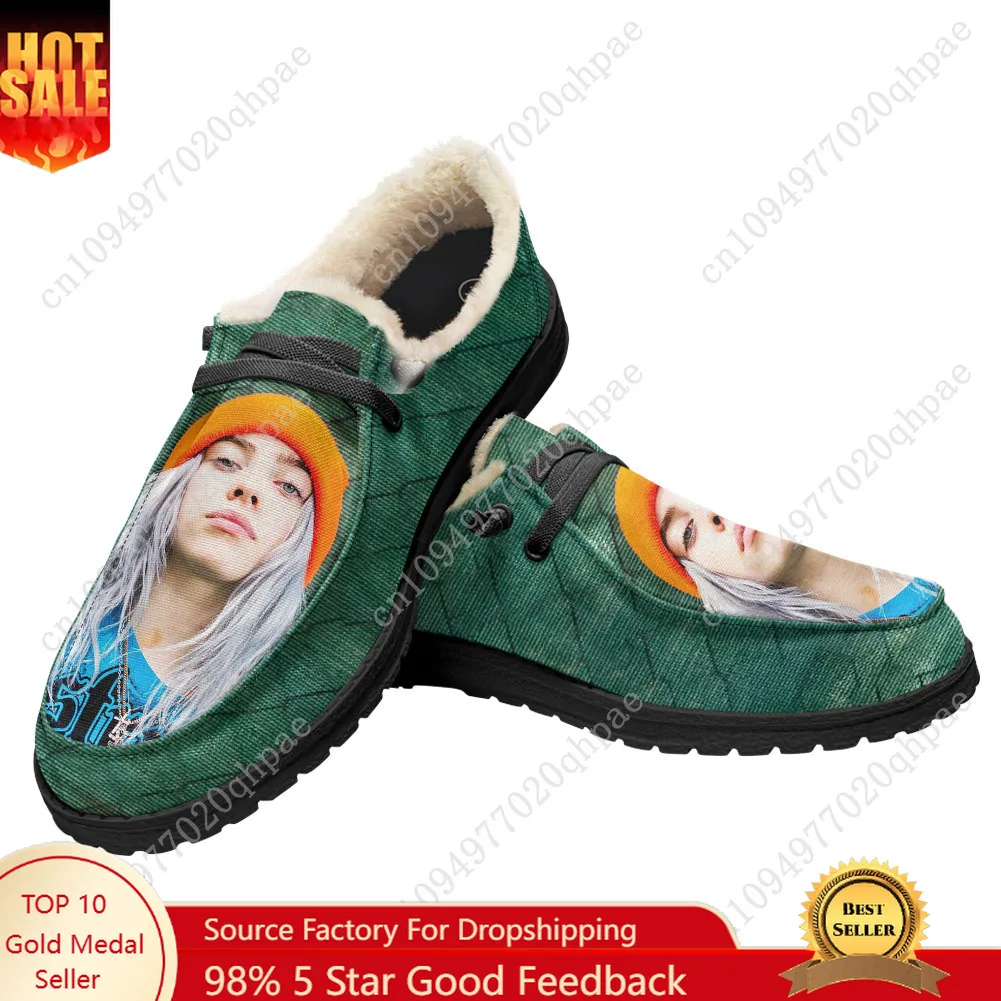 

B-Billie E-Eilish Casual Shoes Plush Flat Shoe Men Woman Breathable Casual Outdoor Lightweight Footwear Custom Made Shoe