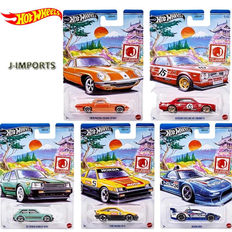 Original Hot Wheels J-IMPORTS Premium Car Model Mazda Sport Nissan Skyline Diecast Alloy 1/64 Boys Toys Acura Toyota Automobile