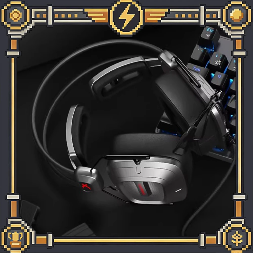 

XIBERIA S31 Headphones 7.1 Surround Sound 50mm Driver Gaming Earphone Single-directional Noise-canceling Microphone PC Gamer