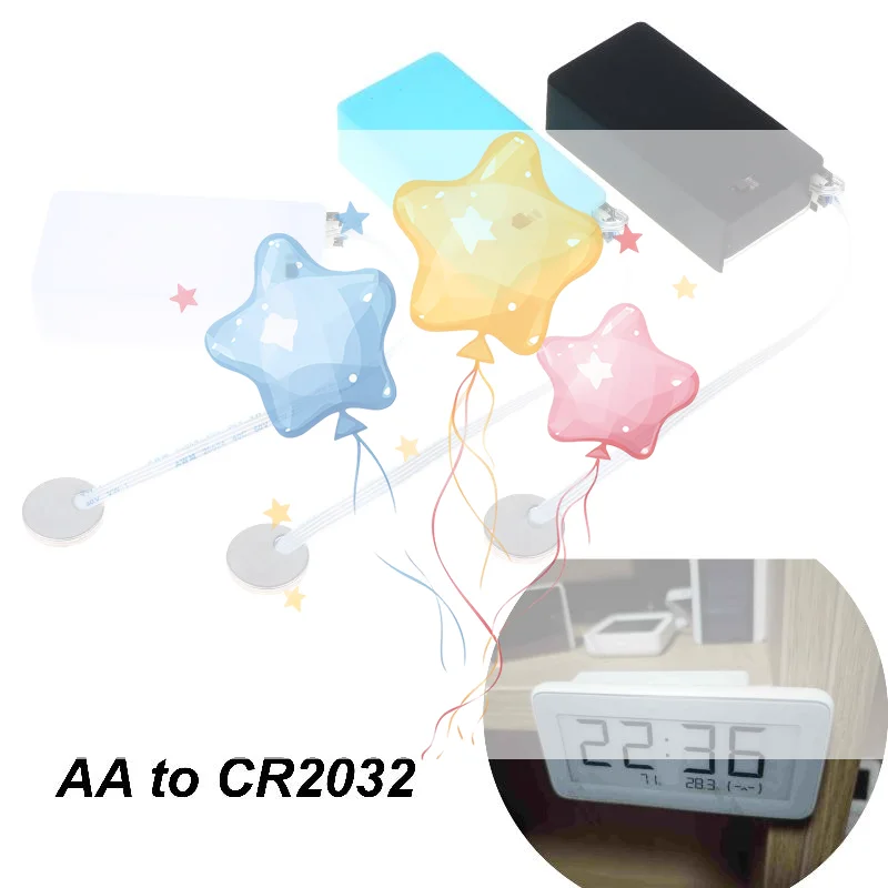 1Pcs CR2032 To AA Battery Converter 5X0.15mm Non-Destructive Modification Double-Layer CR2032 Converter