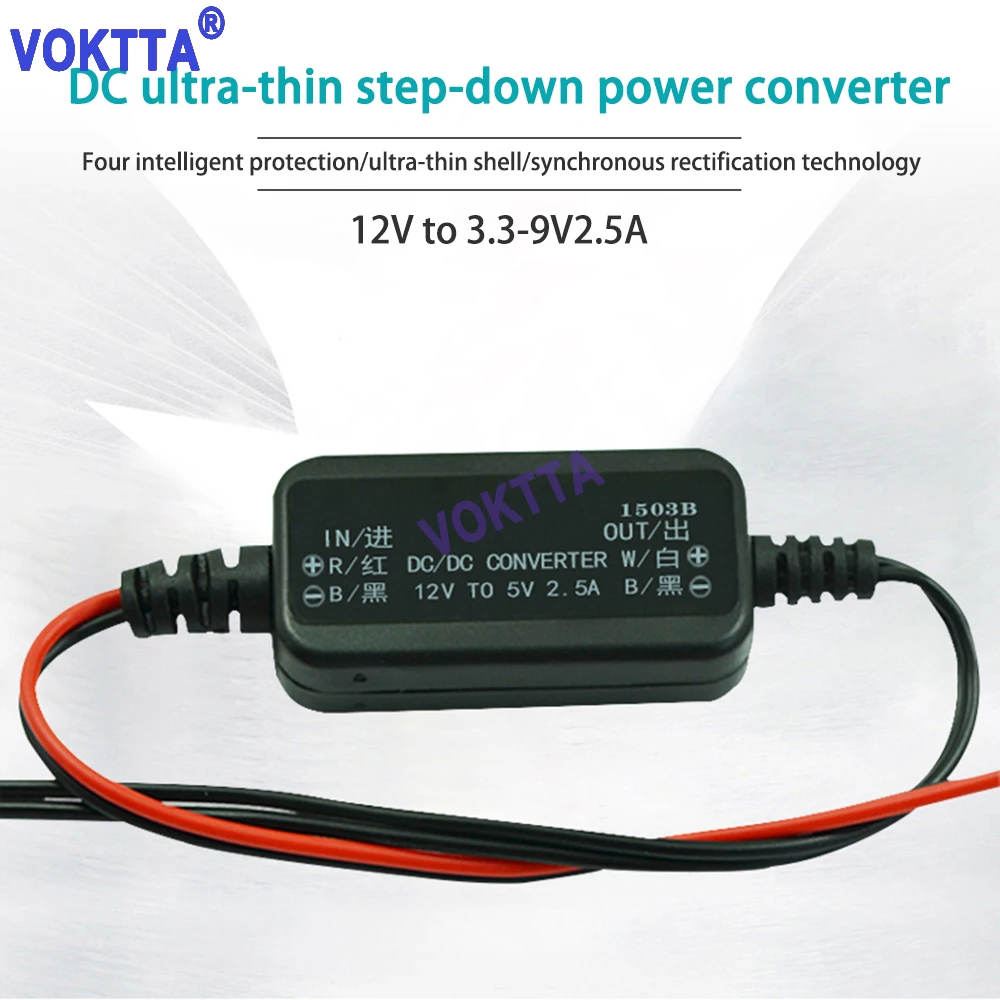 DC- Buck Converter Module 12V to 3.3V 4.2V 5V 6V 7.5V 9V Non-Isolated Step-Down Power Supply Voltage Regulator with Protection