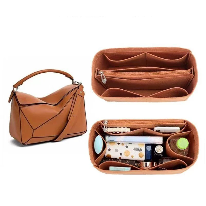 Women Felt Insert Bag Purse Organizer Fits for LOE PUZZLE Makeup Purse Cosmetic Bags Women Luxury Brand Bag Organizer