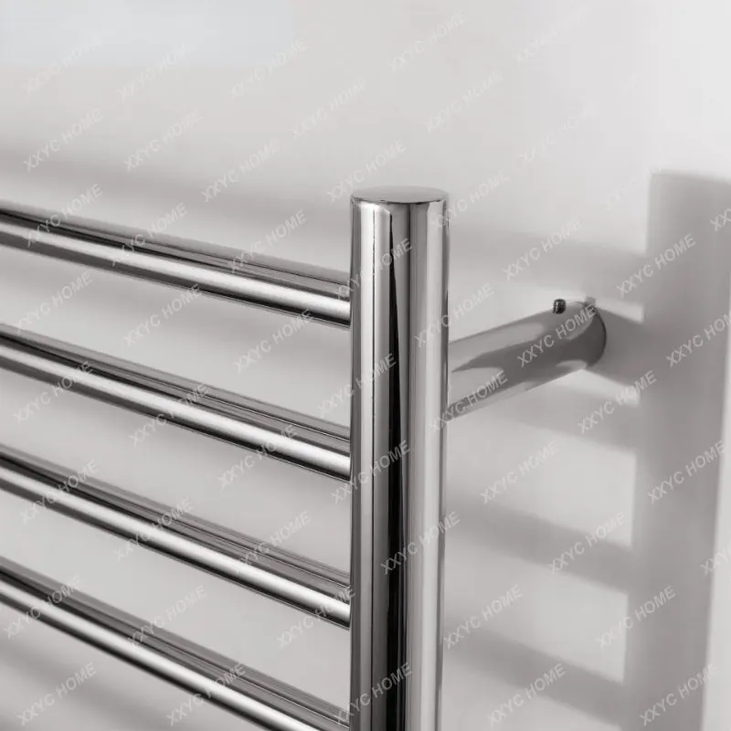 

304 Stainless Steel Mirror Light Heating Towel Bar round Tube Electric Heating Towel Rack