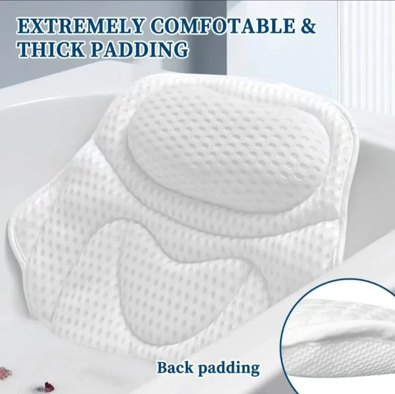 2026 Spa Spa Pool Memory Cotton Protection Cervical Massage Pillow with Suction Cup Hook Cushion Pillow New Butterfly Shaped Bat
