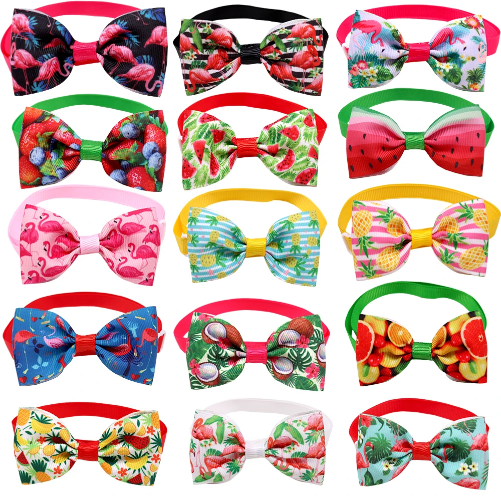 10 sztuk dla małych psów akcesoria Pet Dog muszki psy krawaty styl owocowy dla małych psów s muszka/krawat letnie ubranie dla psa dostarcza produkty dla psów