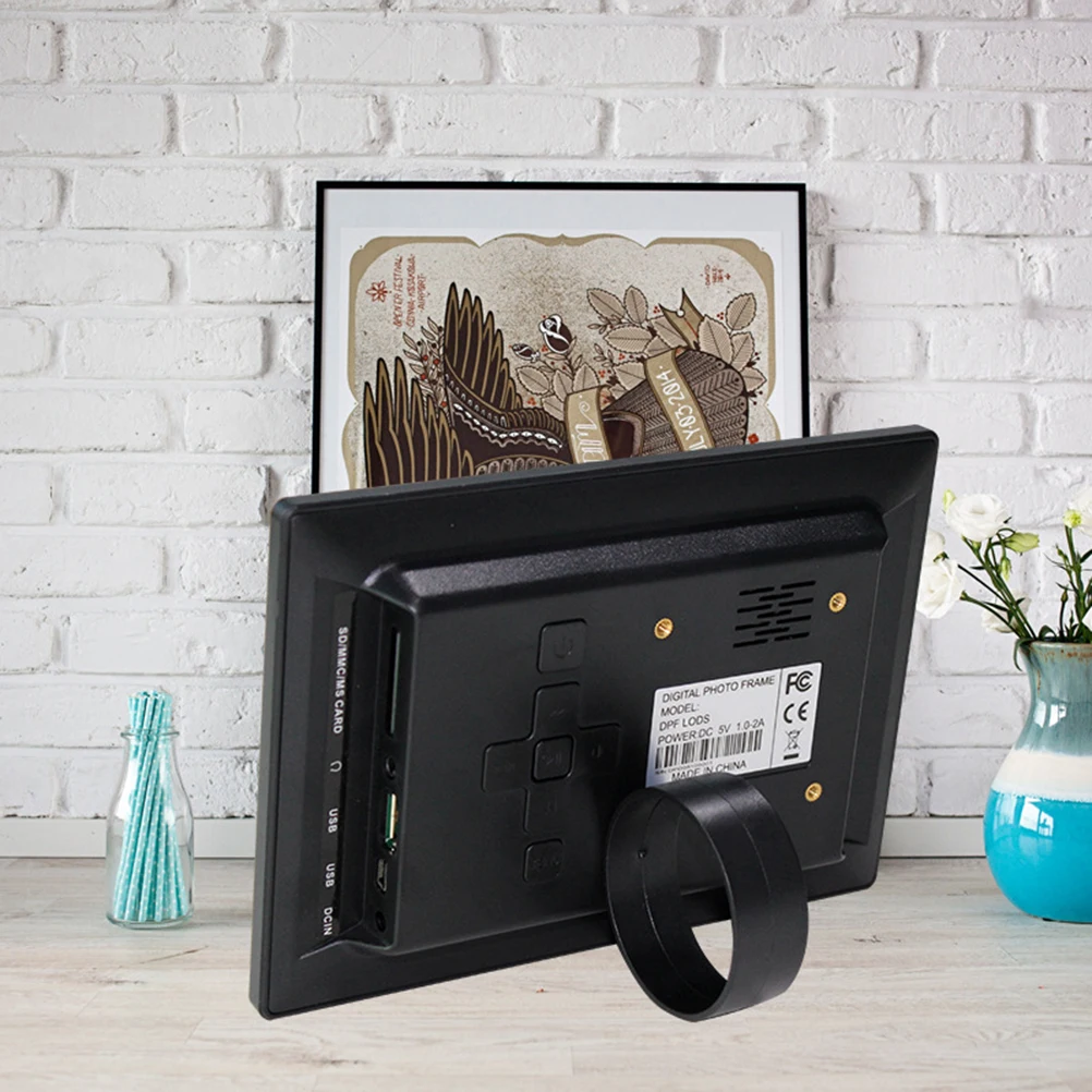 

7 Inch Digital Photo Frame Advertising Machine Led Electronic Album 32Gb Usb Wall Mount Desktop Display Black