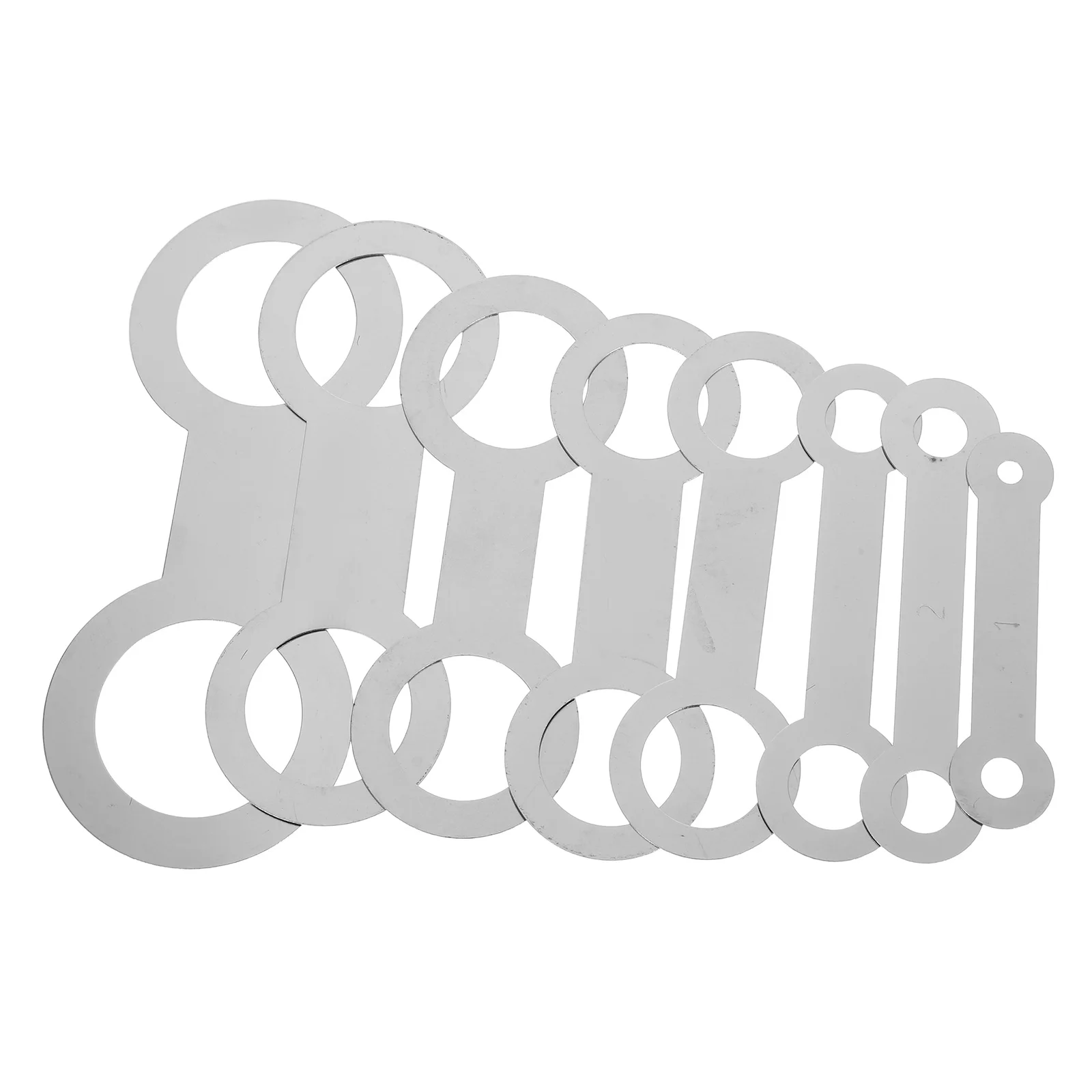 

8pcs Saxophone Pad Leveling Rings 8 Sizes Silver For Sax Flute Clarinet Repair Tool Instrument Adjustment Accessory