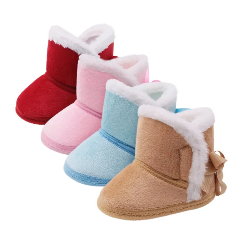 Inverno caldo bambino bambini scarpe da bambino Indoor ragazze scarpe suola morbida scarpe da culla primi camminatori stivali di cotone