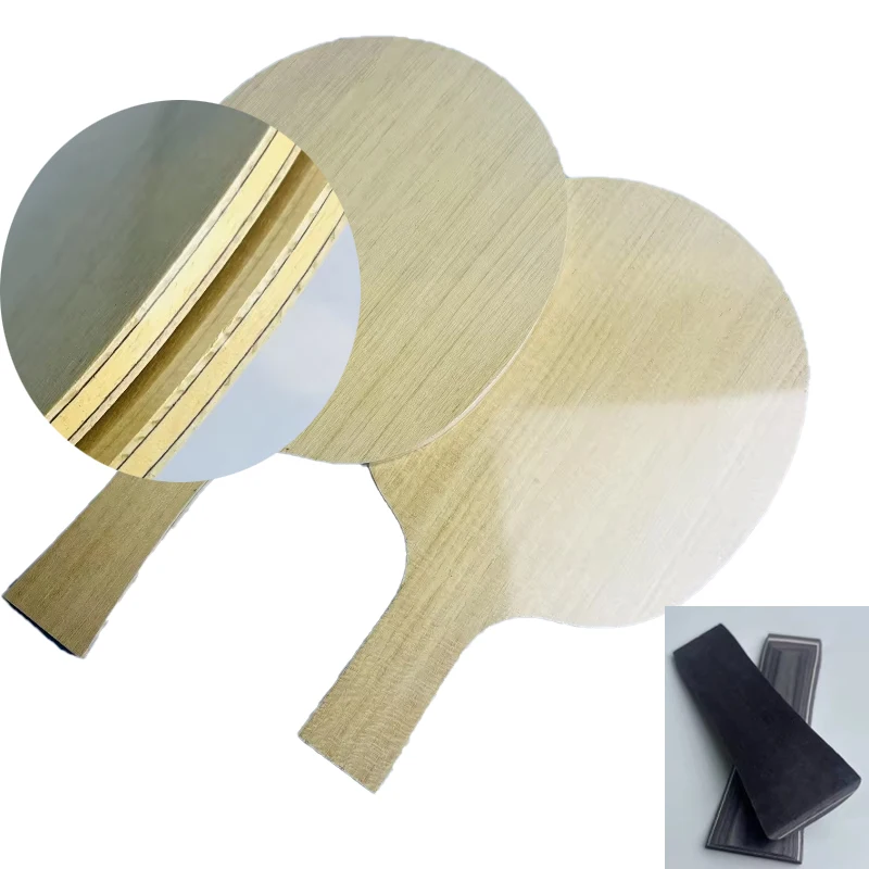 

FL/CS 7-Ply Table Tennis Racket Carbon Blade Limba Surface Ayous Core 5 Wood 2 Carbon Professional Ping Pong Paddle Pure Blade