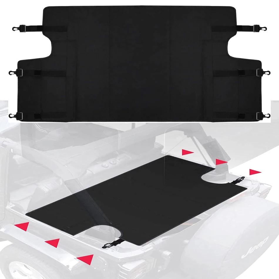 Cubierta de maletero trasero MX para Jeep Wrangler JK JKU Sports Sahara Freedom Rubicon 4 puertas Unlimited 2007-2017