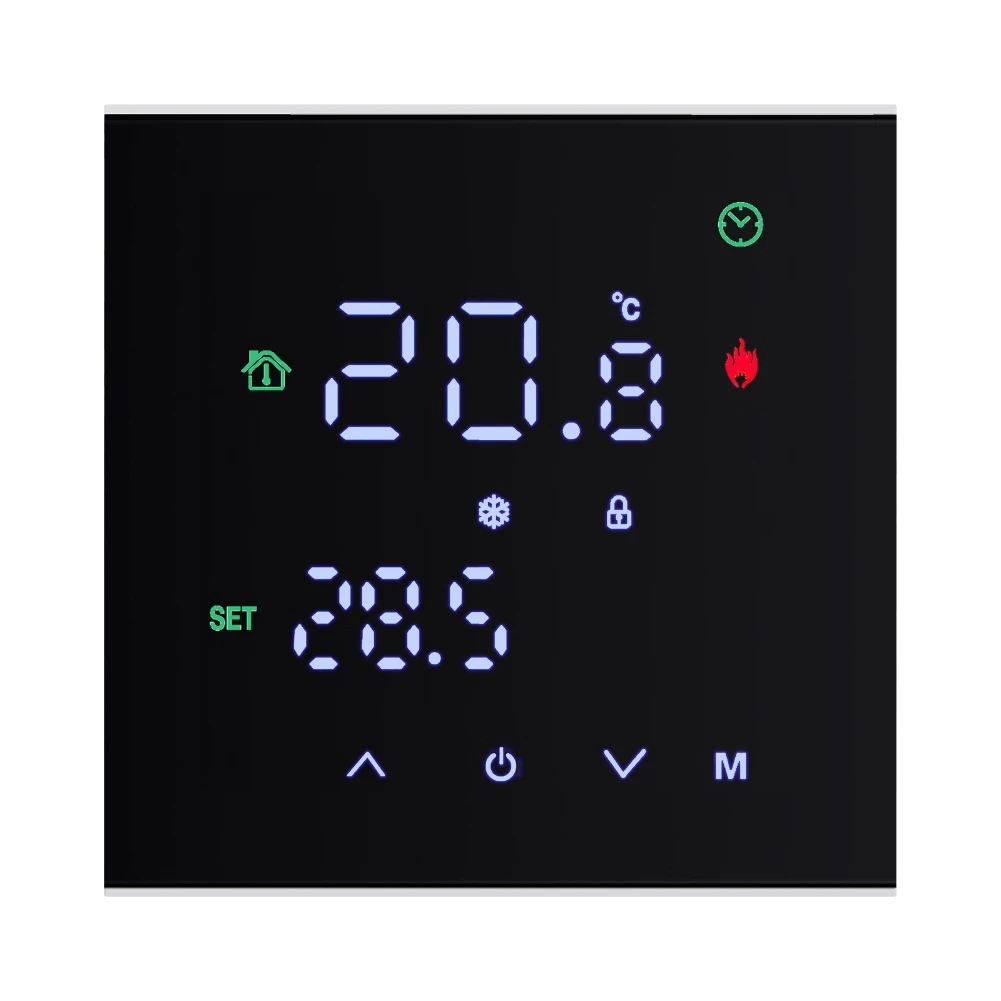 LCD Temperature Controller Thermostat Featuring Touch Screen Interface for Automated Heating Control in Various Environments