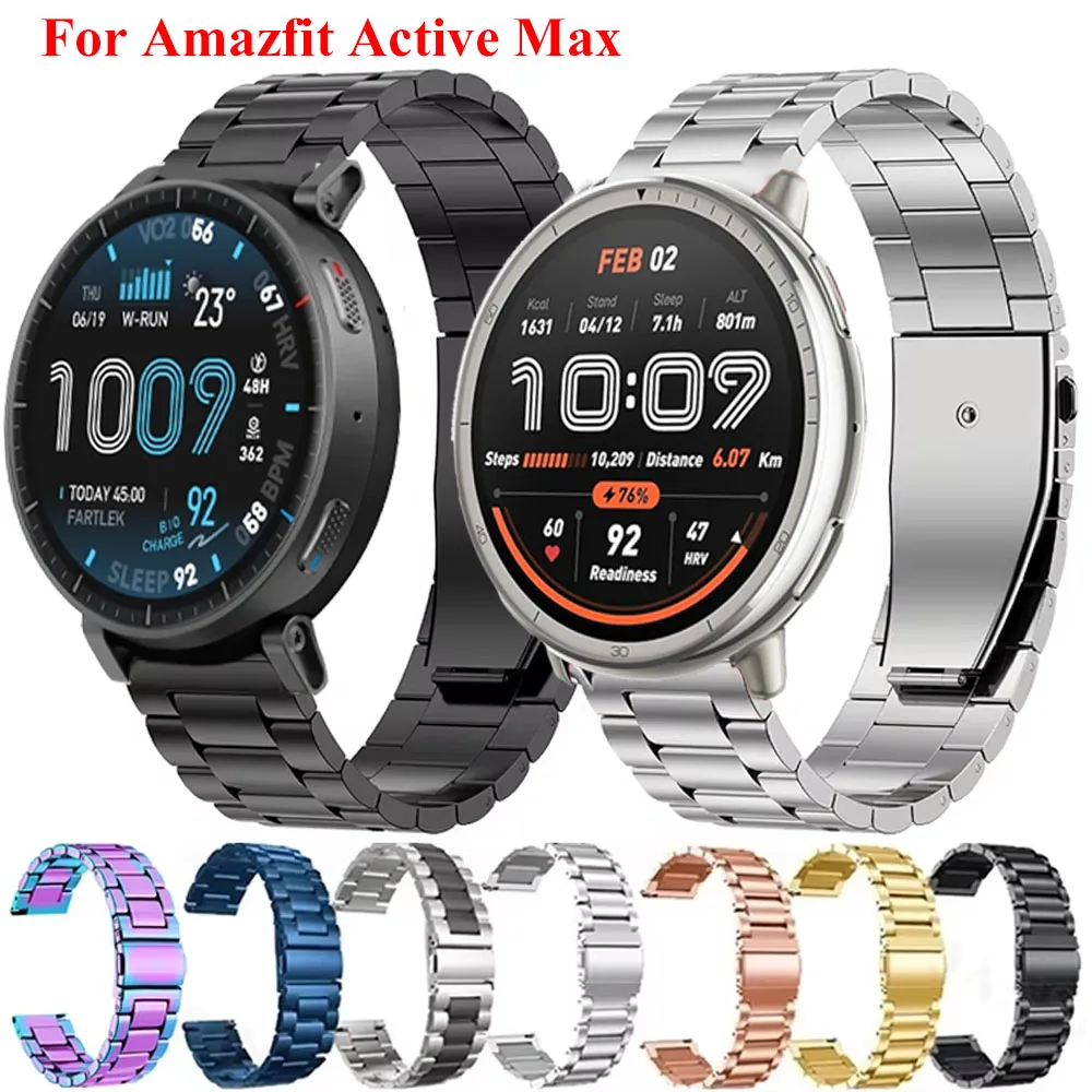�y�Z�[�����z�����X�g���b�v Amazfit Active Max/Active 2/Balance 2/Bip 6 5 3Pro/GTS GTR 4 3 2/Helio �X�e�����X�X�`�[���o���h 20/22mm ���^���R���A