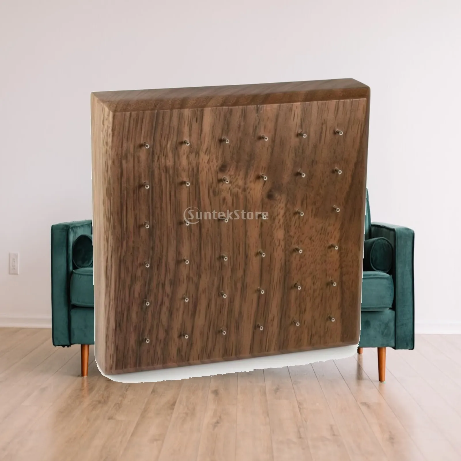 Polished Solid Wood Organizer Stand for Piercing Jewelry Retail Studio Home Storage Photography Display
