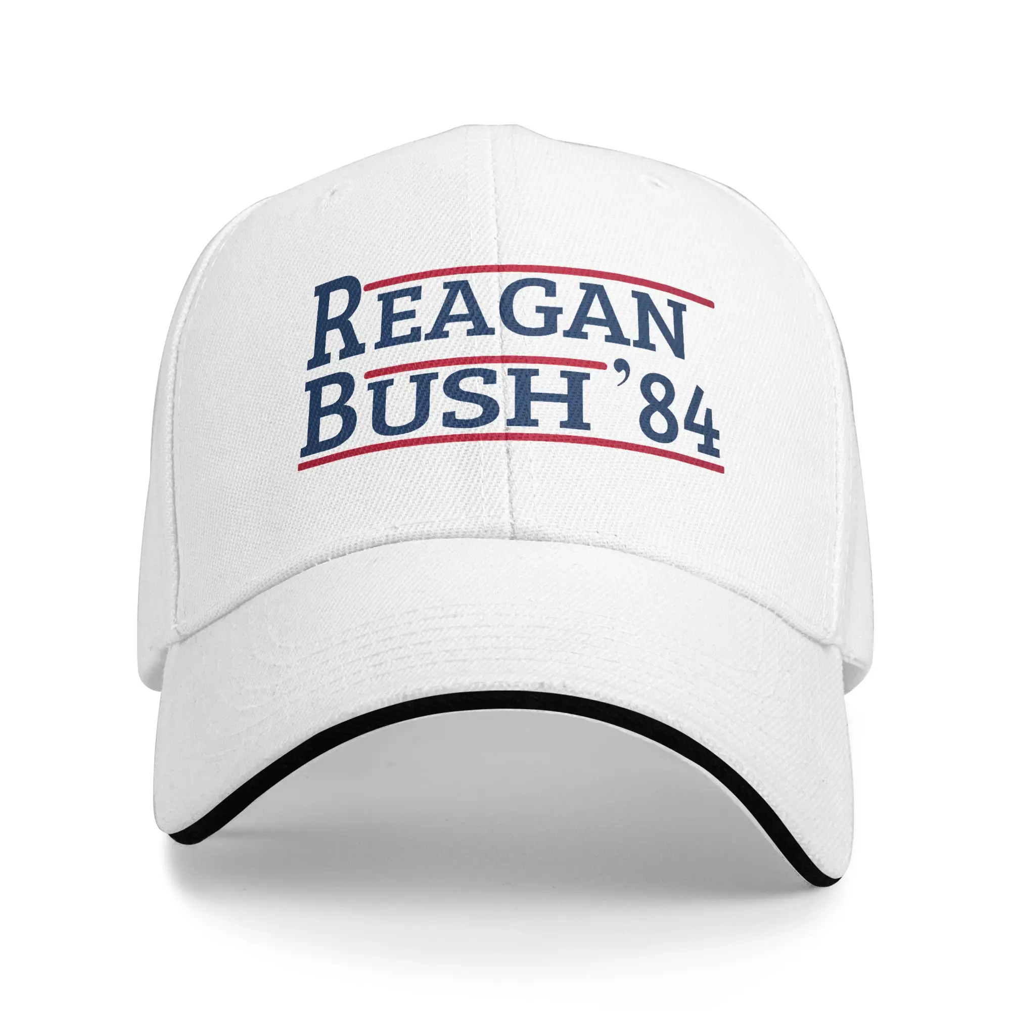 Reagan Bush 84 Sandwich Hat Adult ,curved,Baseball Caps Law and Order Hat Adjustable Polyester Sun Hats Summer Cap