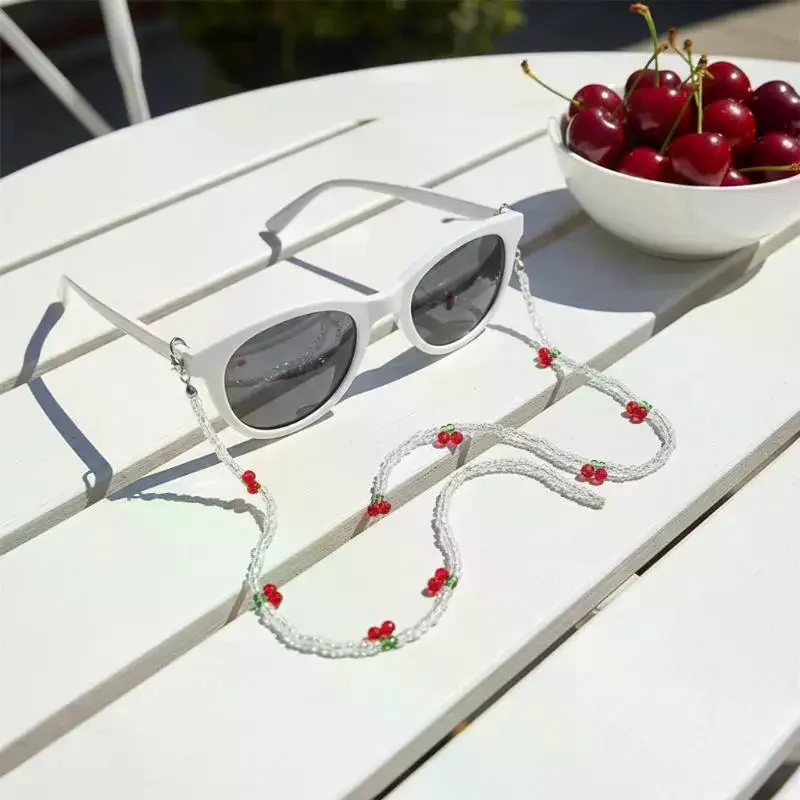 Vintage Handmade Beaded Glasses Strap Non Slip Holders Retro Eyeglass Lanyard for Women Daily Use