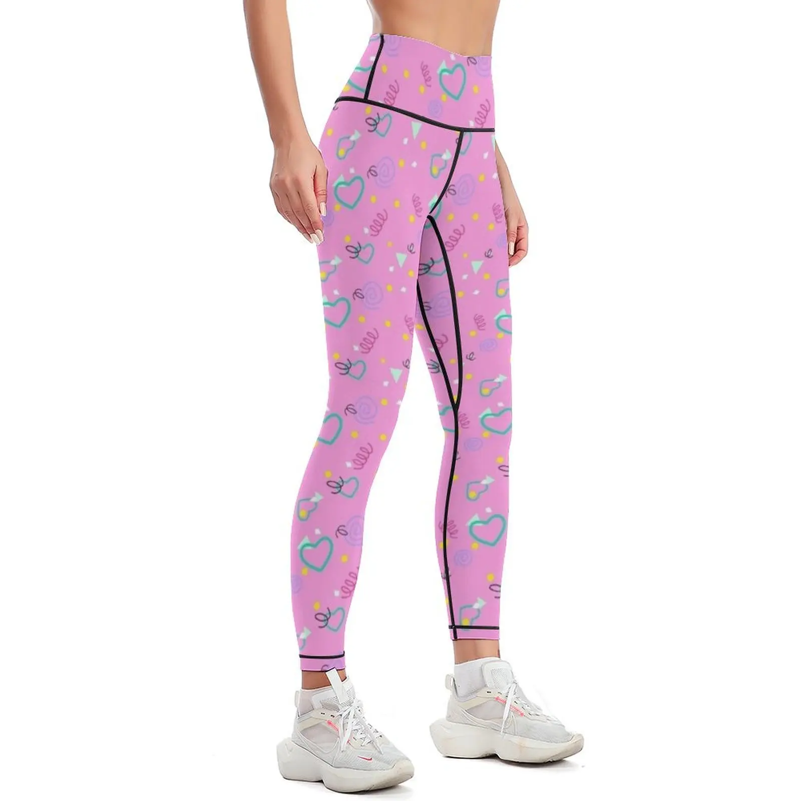 Kawaii Confetti - Pastel Fairy Kei Style Leggings sportswear gym gym top gym pants Womens Leggings