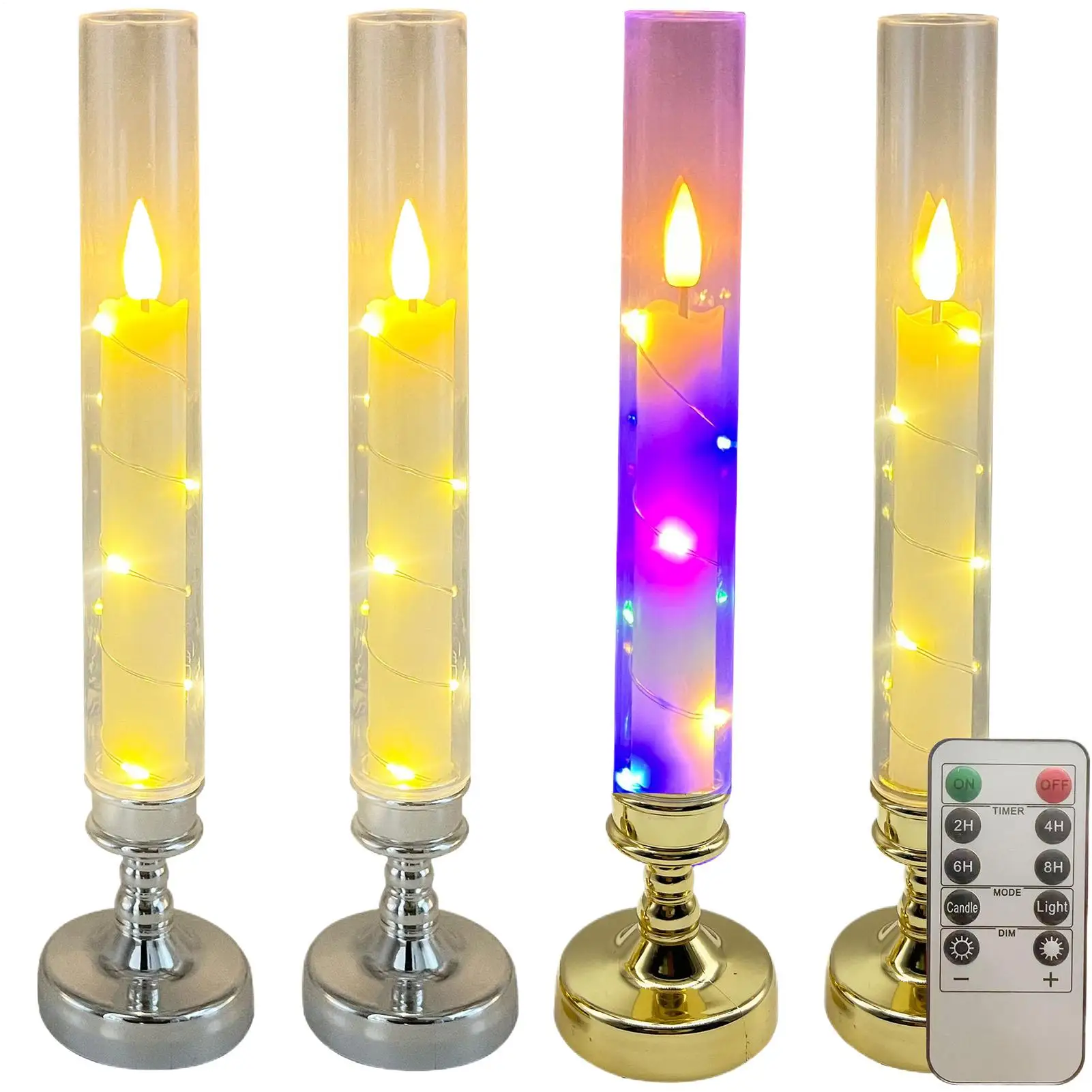LED 촛불 빛 Flameless 밤 빛 웨딩 파티 테이블 장식 깜박이는 가짜 양초 램프 원격 제어