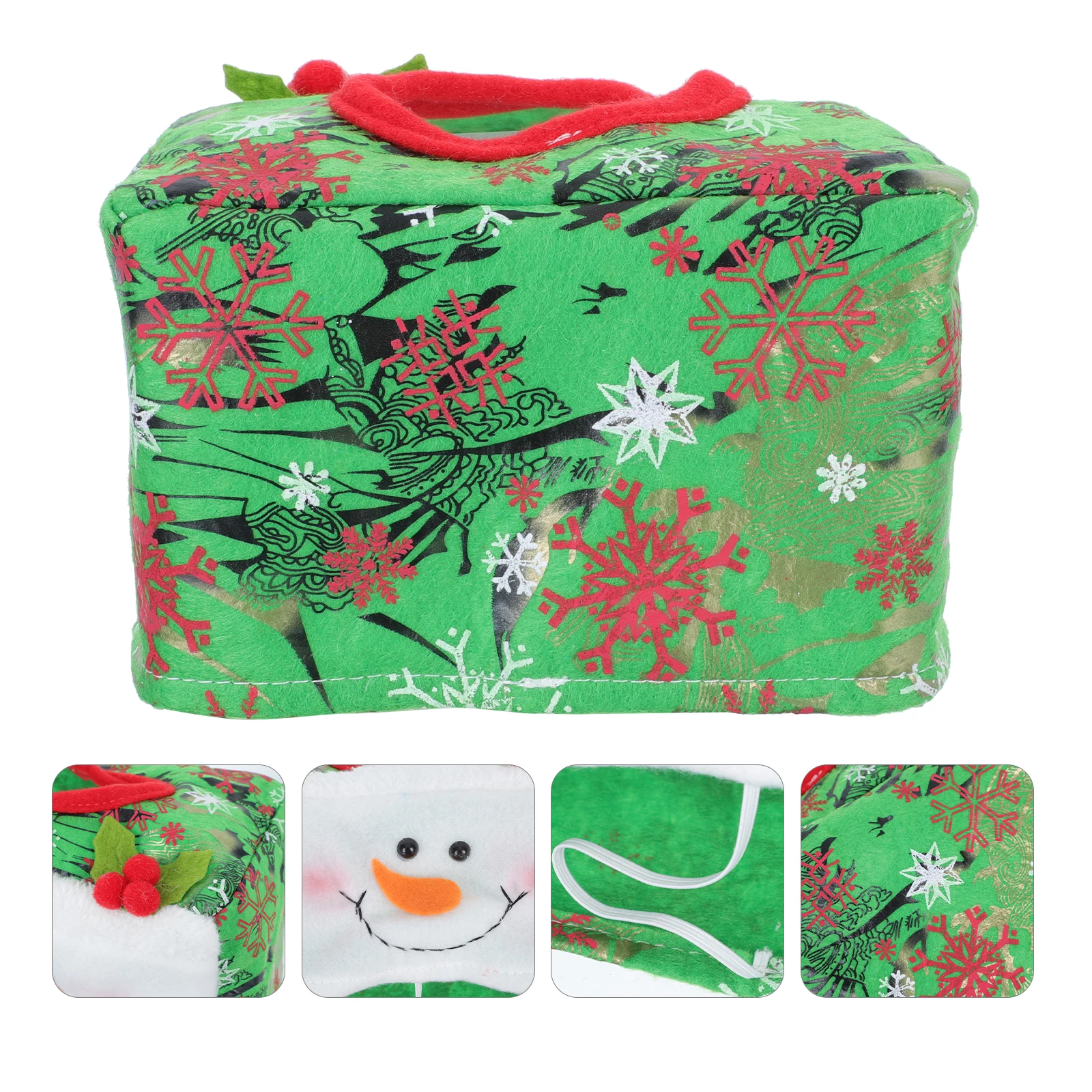 

2 Pcs Napkin Holder Christmas Decoration Tissue Box Set Office Non-woven Fabric Storage Home Adornment