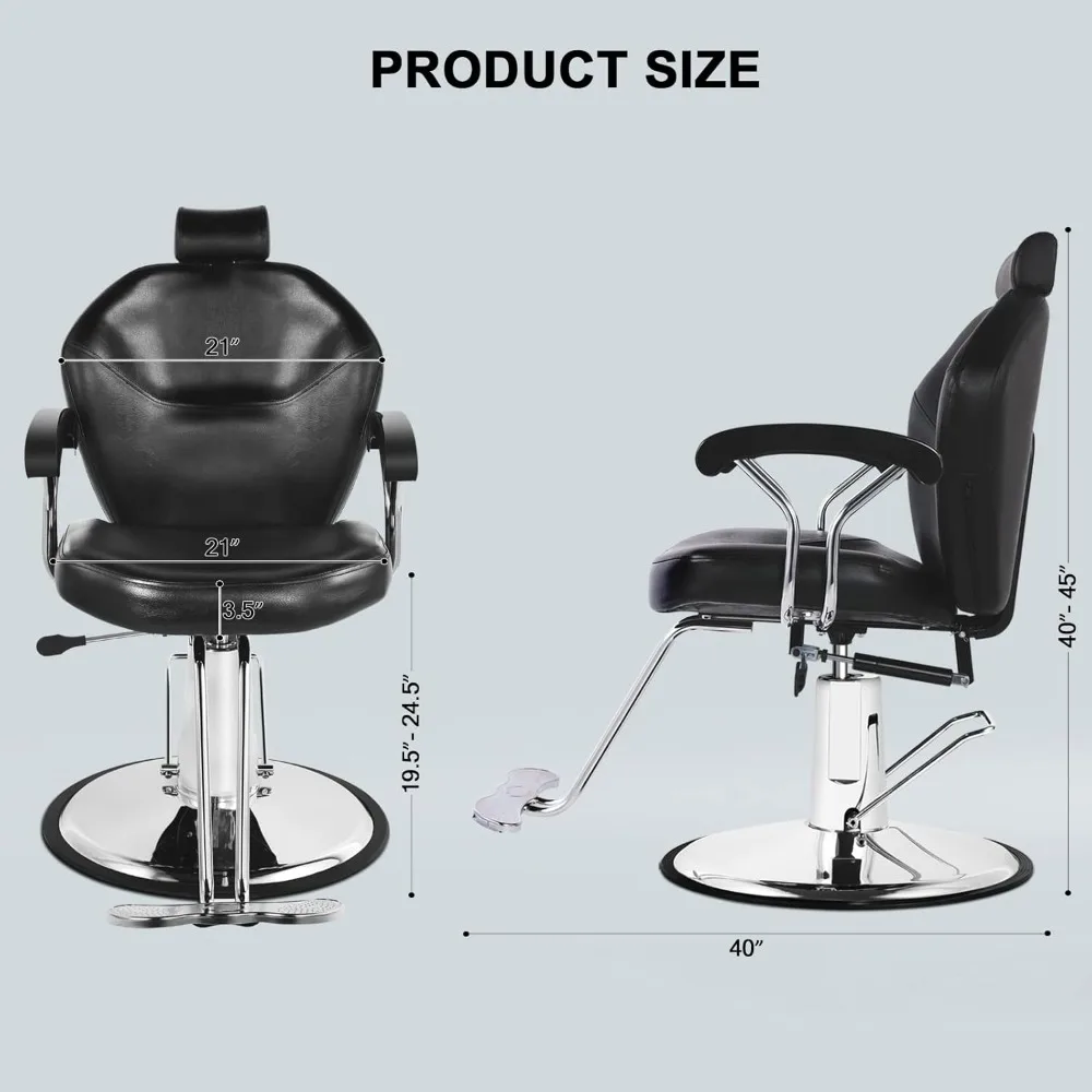 Artist hand Hair Stylist All Purpose Barber Chair for Barbershop Salon Chair,sturdy metal frame and premium leather upholster