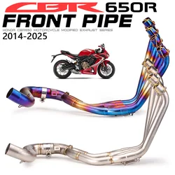 CBR650F CBR650 CB650F motocyklowe wsuwane przednie rura łącząca ewakuacyjne Moto pełny układ ruchome podłączenie do Honda CBR 650R 650