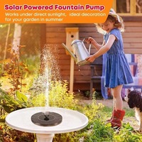Floating Solar Fountain Pumps of 13cm, 16cm and 18cm - Great Additions to Bird Baths, Outdoor Garden Water Pool & Pond Decor