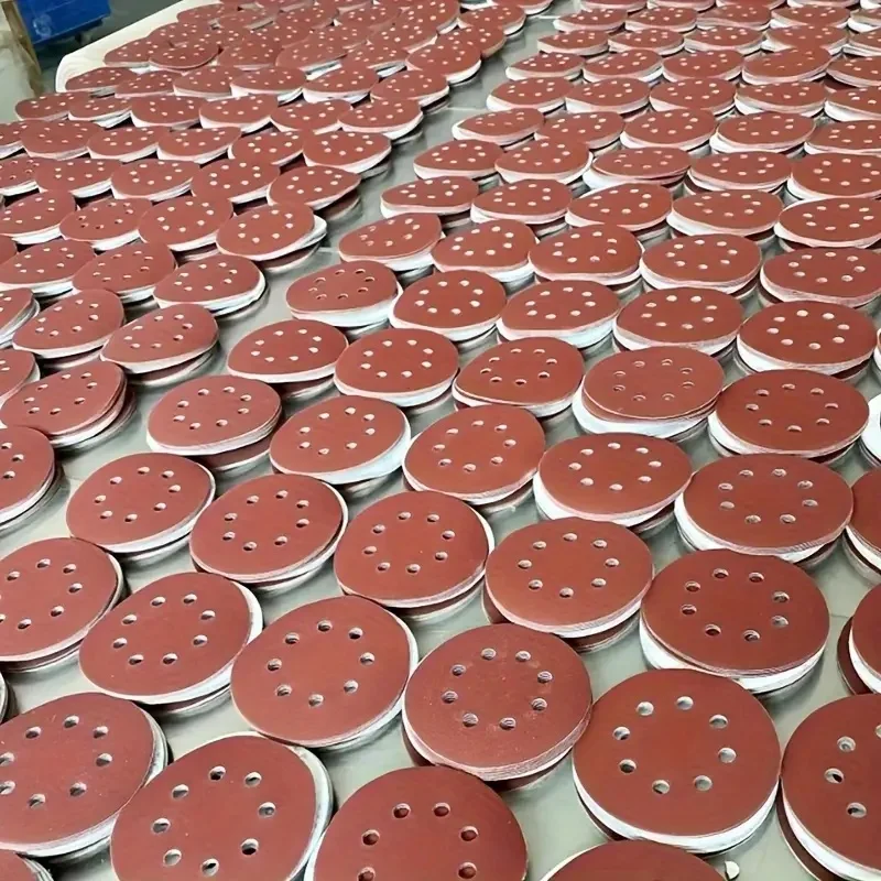 50Pcs 5Inch 125mm Round Sandpaper Eight Hole Disk Sand Sheets Grit 60-1000 Hook and Loop Sanding Disc Polish