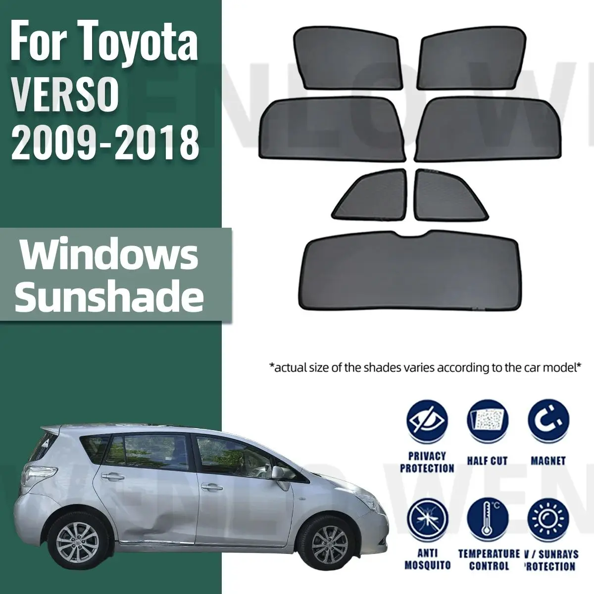 

For Toyota VERSO 2009-2017 2018 Car Sunshade Front Windshield Accessories Vehicle Curtain Side Window Sun Shade Visor Protector