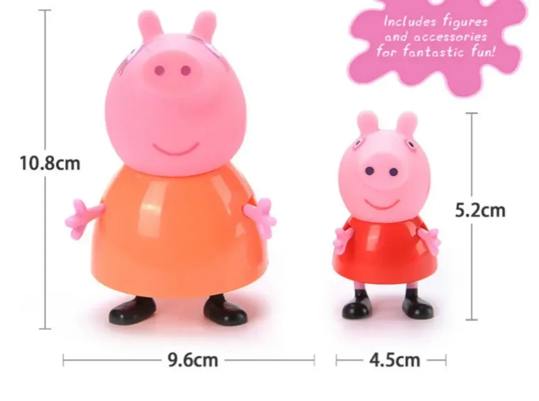 4Pcs/set Pepa Pig Toy Action Figure George Family Toys Mom and Dad Anime Party Toys Children\'s Birthday Holiday Gift