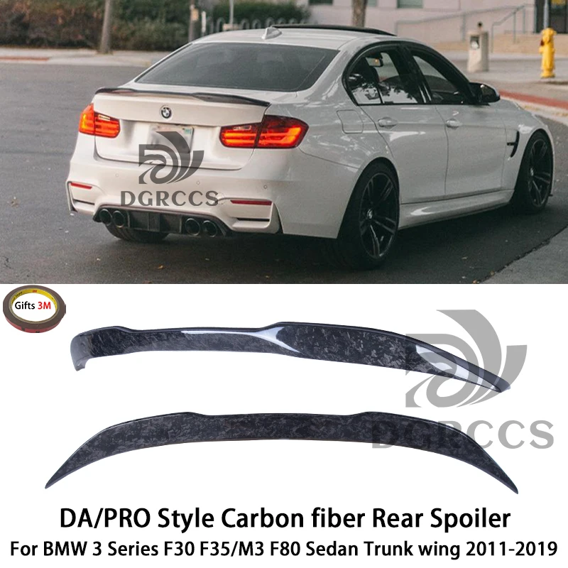 

BMW 3 Series F30 F35/M3 F80 Sedan DA/PRO Style Carbon fiber Rear Spoiler Trunk wing 2011-19 Forged carbon Honeycomb Carbon fiber