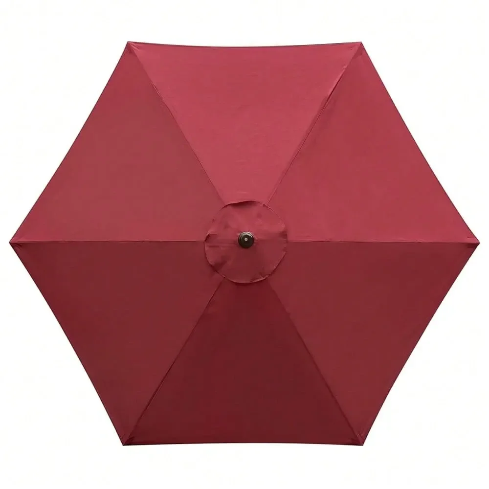 

Feet Patio Umbrella Replacement Canopy For 6 Ribs, Market Umbrella Top, Yard Table Umbrella Top Cover,Universal Strong And Thic