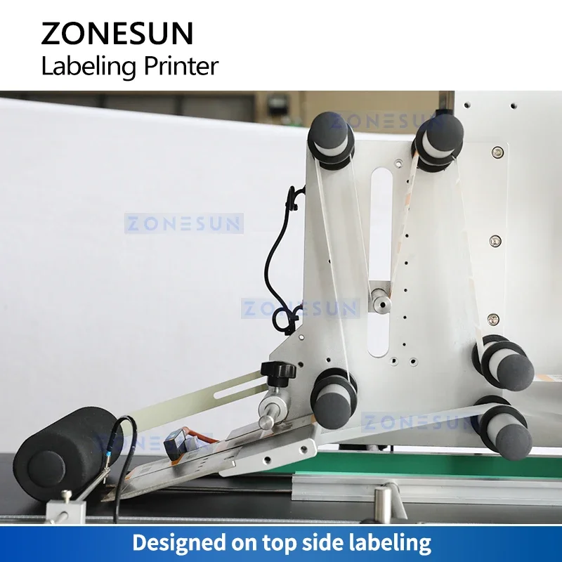 ZONESUN Automatic Flat Surface Labeling Machine with Thermo Printer Production Date Serial Number Printing ZS-TB160PO