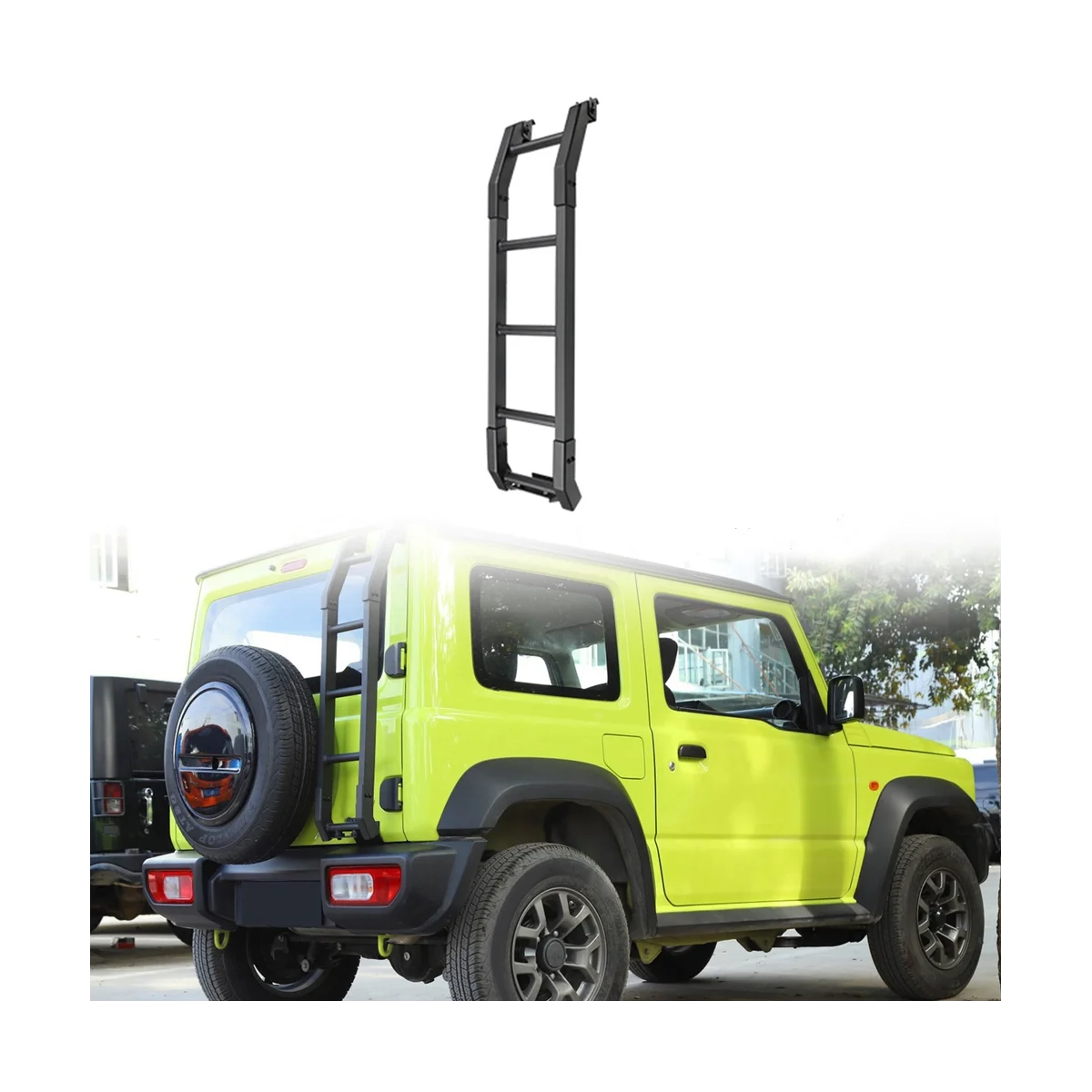 For Suzuki Jimny 2019 2020 2021 2022 JB64 JB74 Aluminum Car Rear Tail Door Ladder Climbing Exterior Accessories