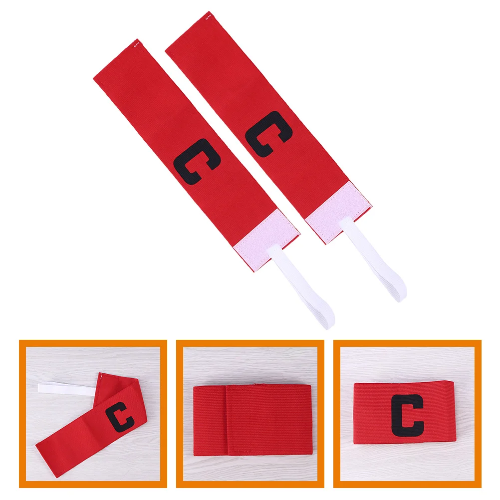 2 Pcs Captain Arm Bands for Football Soccer Armband Youth Kids Balls Portable Basketball Anti-fall Adjustable