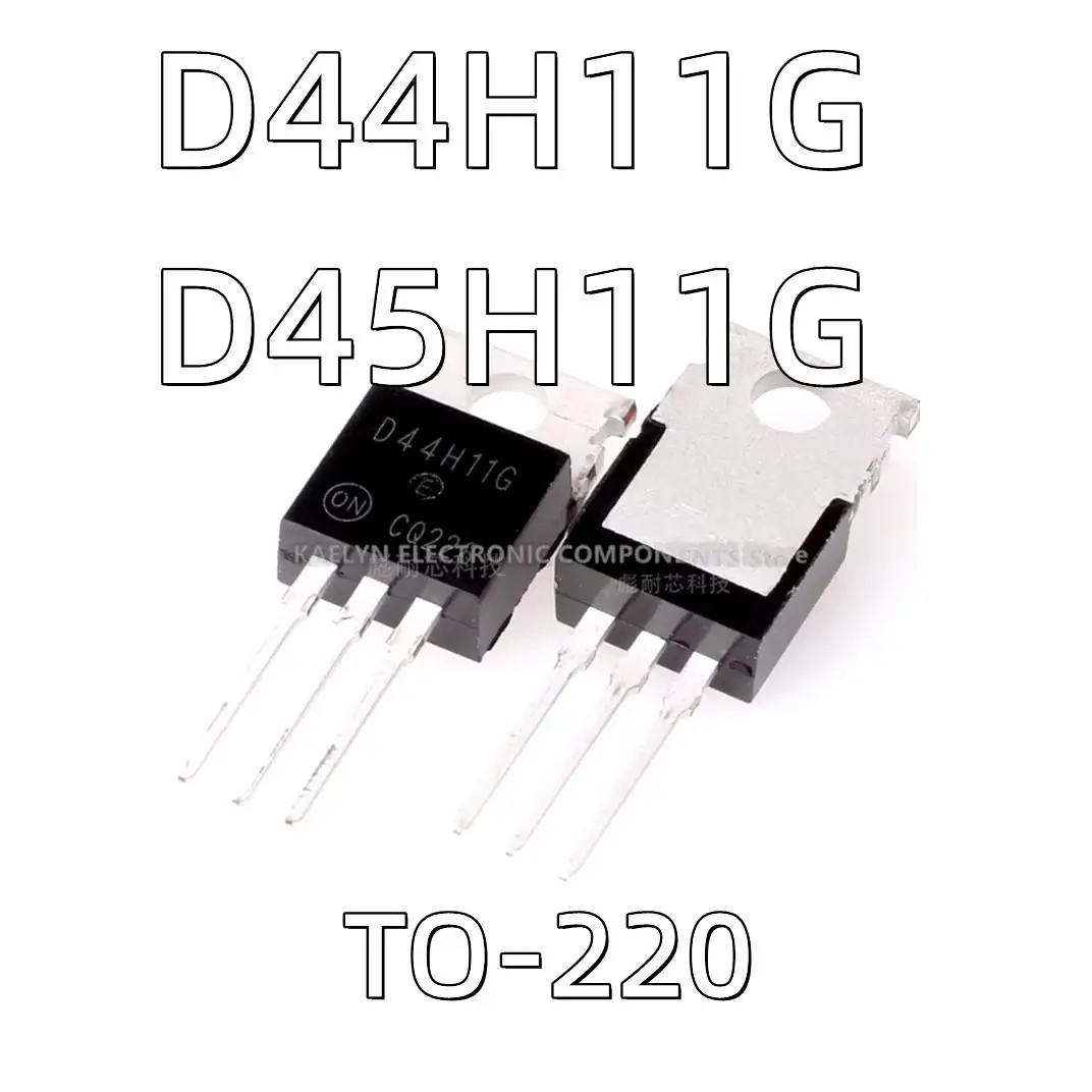 20PCS/lot D44H11 D44H11G TO-220 D45H11 D45H11G Bipolar (BJT) Transistor NPN PNP 80 V 10 A 40MHz 2 W Through Hole TO-220