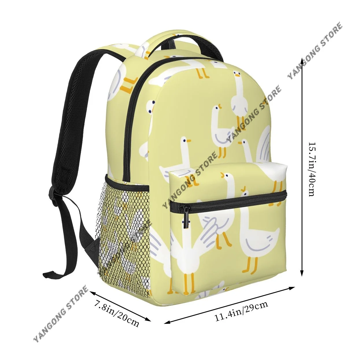 Funny Goose Farm Geese Background Backpack School Bags Casual for Teenager Girls Shoulder Bag Travel Bags
