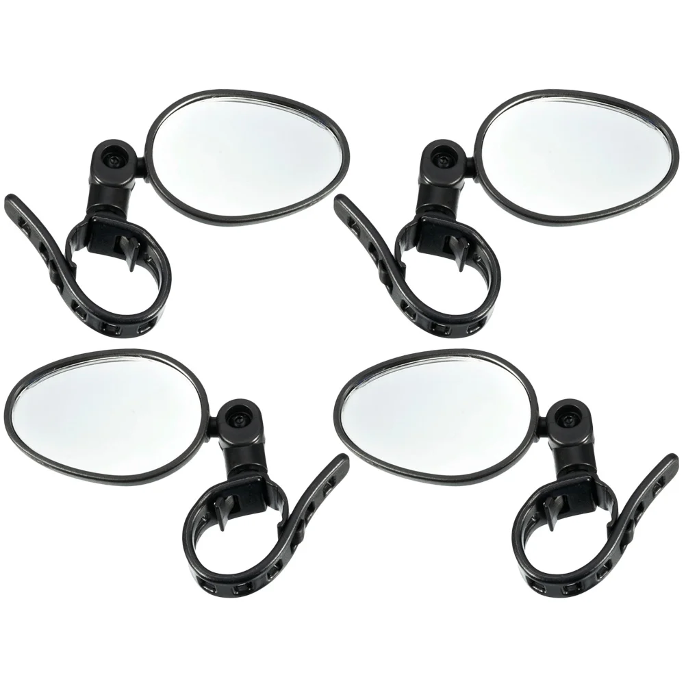 4Pcs Rearview Mirror Handlebar Bike Durable Lightweight Wide Angle Clear View Waterdrop Install Mountain Road