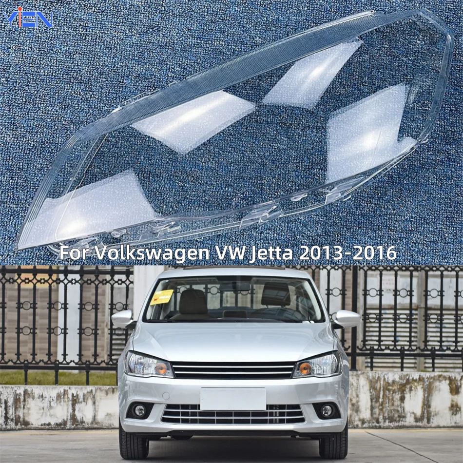 For Volkswagen VW Jetta 2013 2014 2015 2016 Accessories Cars Polycarbonate High Gloss Fully Transparent Headlights Lamp Lens