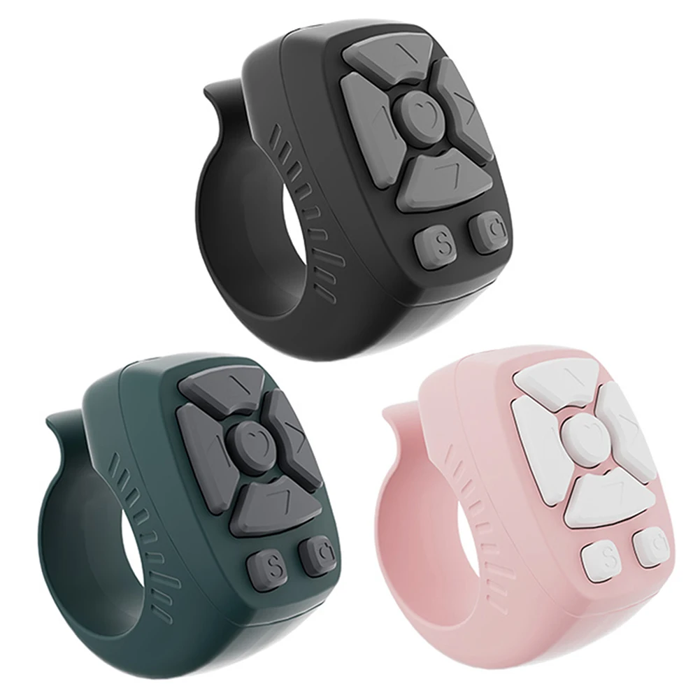 For TikTok Scrolling Ring Fingertip Wireless Remote Control BT 5.0 Video Scrolling Remote Control 7 Keys Page Turner Scroller