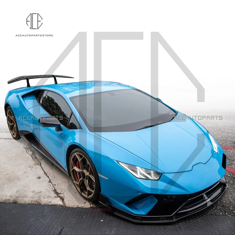 Carbon Fiber Car Bumper For Lamborghini Huracan LP580 LP610 Front Lip Diffuser Spoiler Cover Body Kit V-style High Fitment