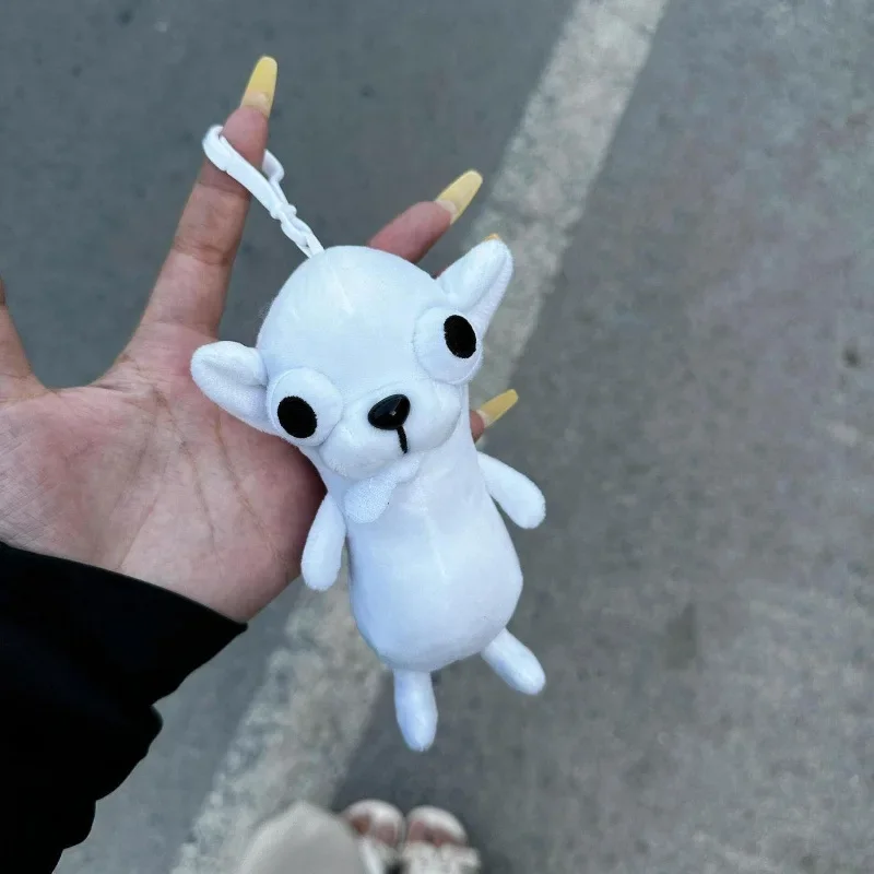 Lustiges Chihuahua-Plüschtier, Schlüsselanhänger, Anhänger, Welpe, Haustier, gefüllte Chihuahua-Puppe, seltsam, niedlich, realistisch, Plüsch-Chihuahua-Freund-Geschenk