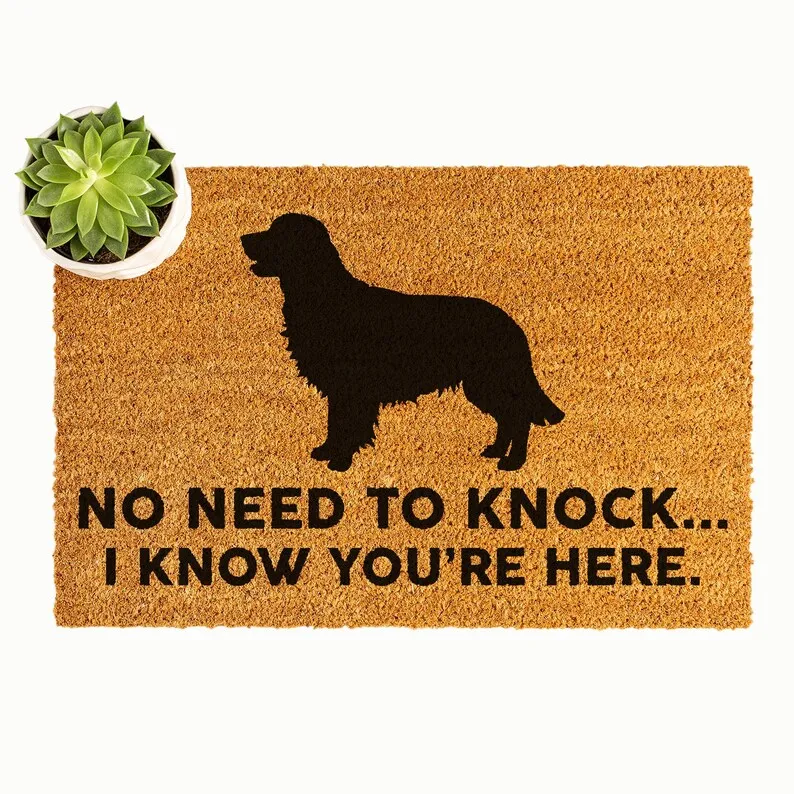 

Custom Dog Doormat Funny Design Text Personalized Dog Welcome Mat Housewarming Gifts Outdoor Garden Garage Anti-slip Rugs