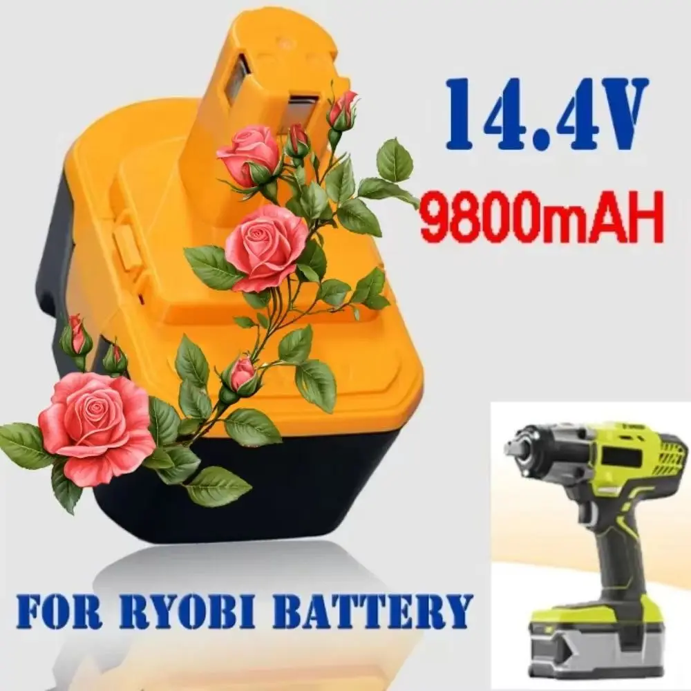 

14.4V 6800mAh For Ryobi Battery Compatible with R10521 RY6201 RY6202 130224011 130281002 1400144 1314702 Safety Saft Replacement