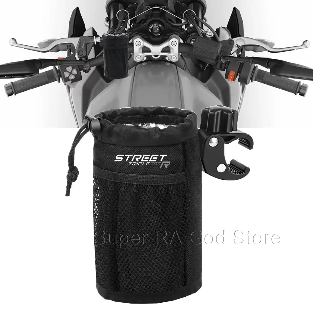 

For Street Triple StreetTriple 765 R RS 2023 2024 motorcycle cup holder Oxford cloth drinking bottle holder beverage holder