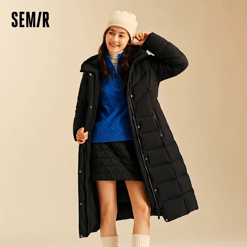 Semir أسفل سترة المرأة طويلة طول ثلاثة مقاومة الشتاء ملابس خارجية جديدة الدافئة العزل ملابس نسائية موضة غير رسمية #1