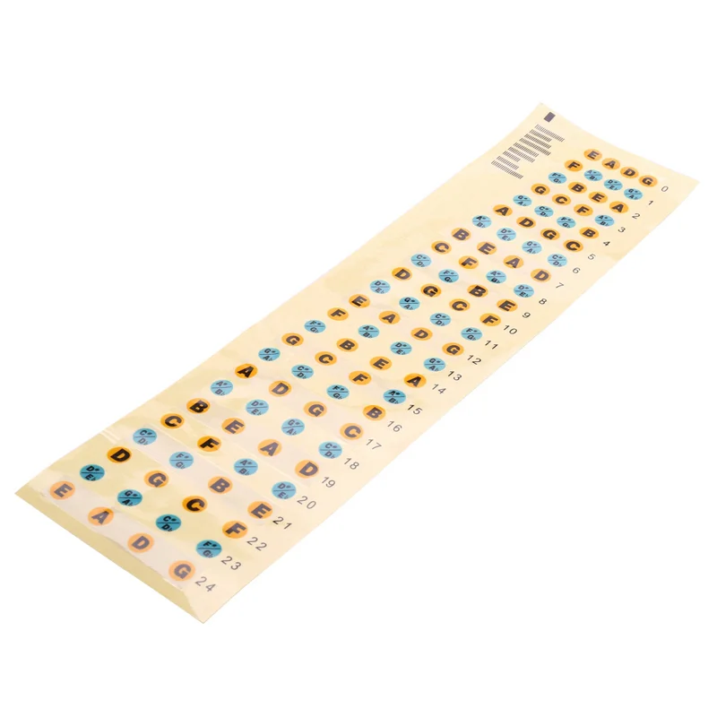 ABVL-3X наклейки для нот на гитарном грифе, лады на грифе, карта, наклейка для начинающих, обучающая практика (бага-многоцветный)