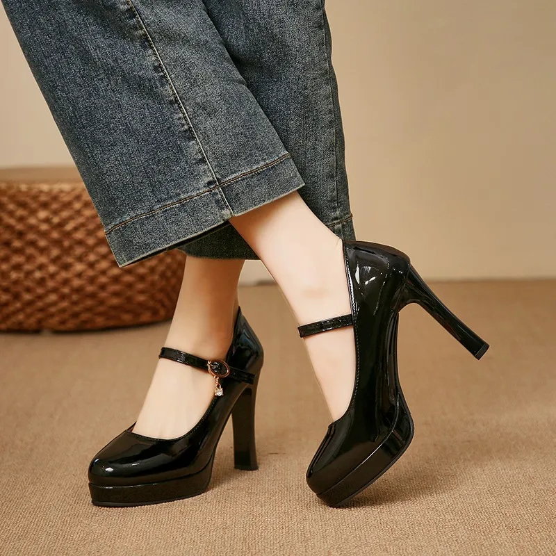 2025 Fashionable and sexy high heels suitable for formal dress models parties and weddings Thick platform high heels size 35-42