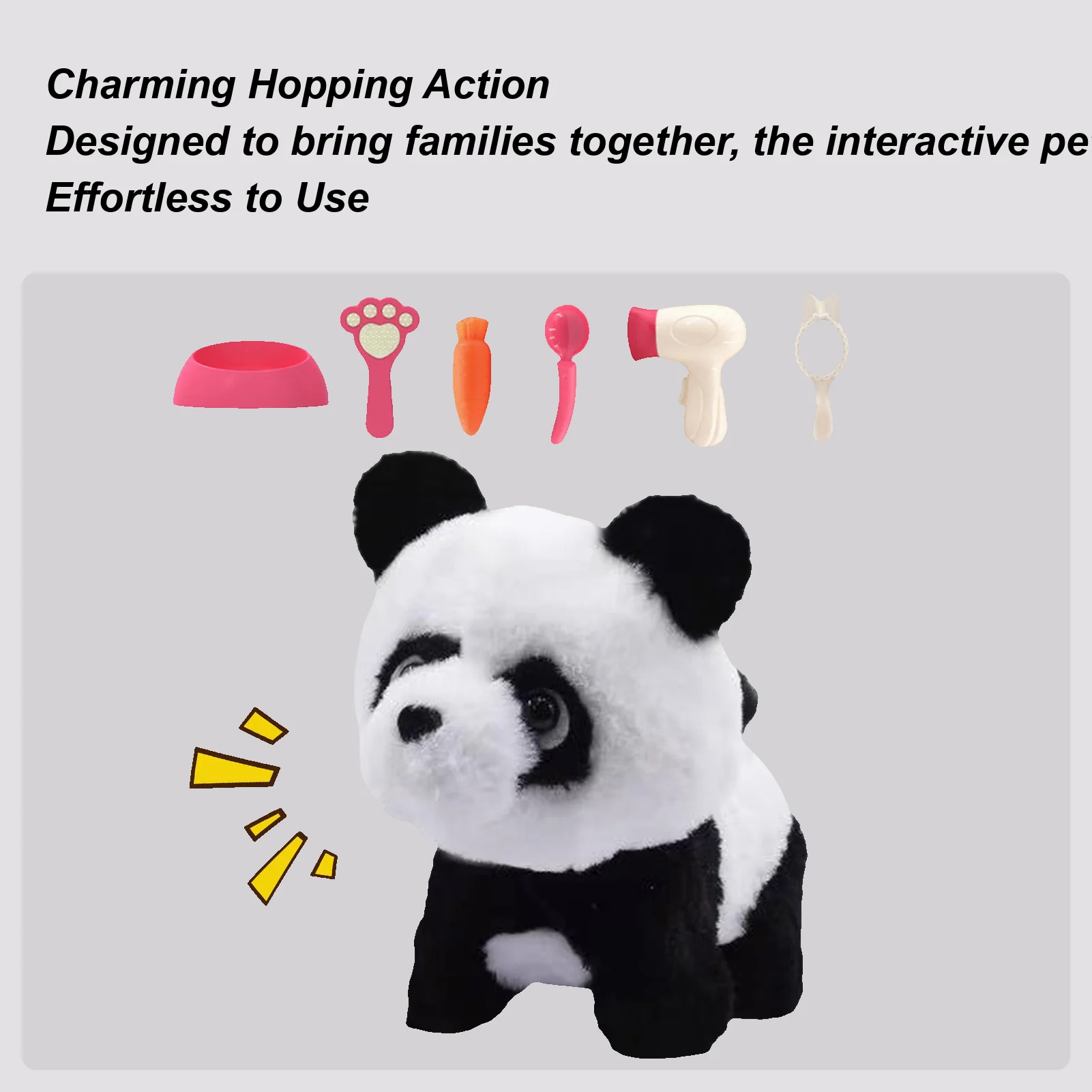 لعبة المشي الناطقة على شكل حيوان الباندا المحشو الإلكترونية التفاعلية مع صوت للأطفال هدية عيد ميلاد السنة الجديدة لعيد الفصح #1