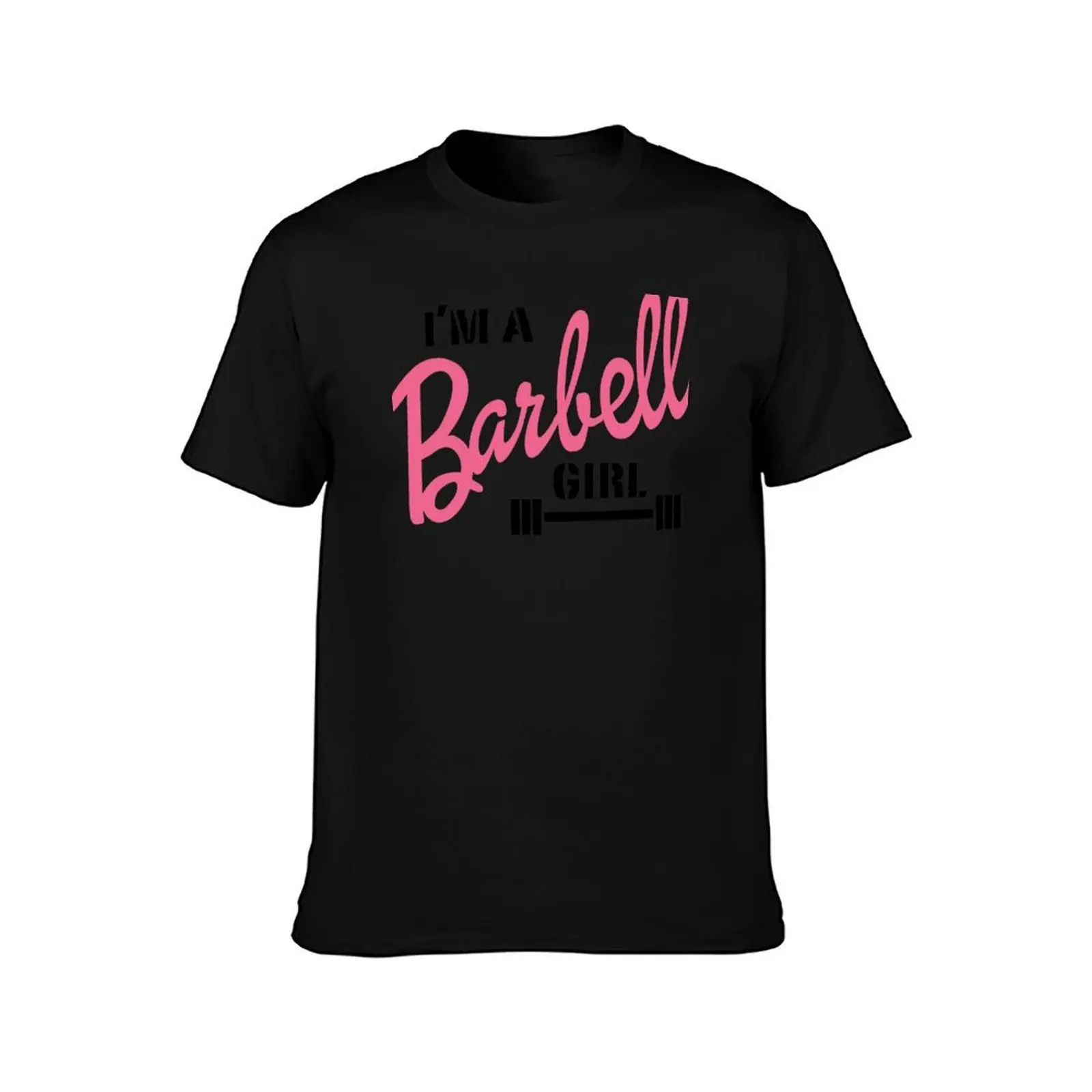 No Plastic, Just Steel. I'm a Barbell Girl T-Shirt Gym Exercise Short Sleeve T-Shirt