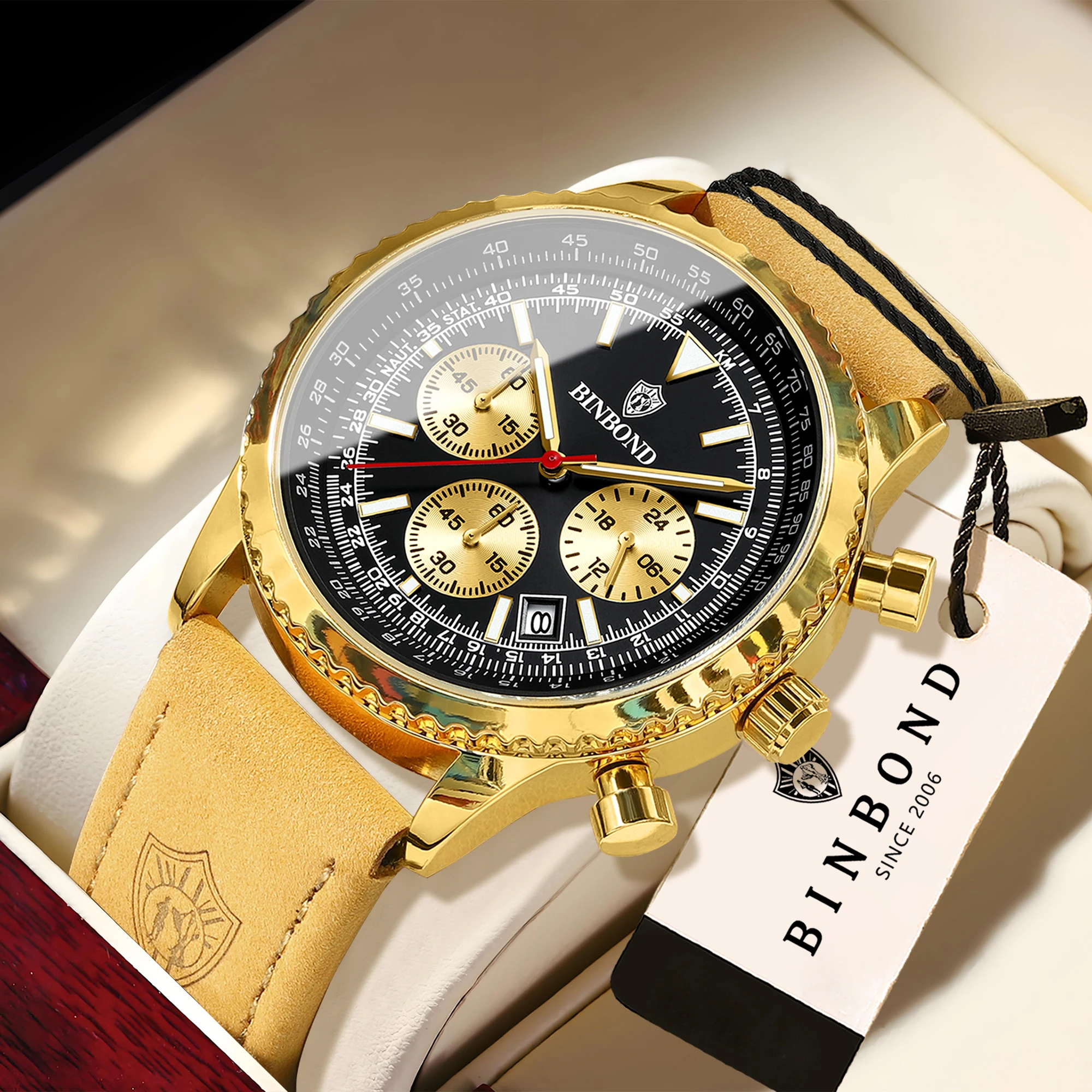 BINBOND スポーツラグジュアリー腕時計 メンズ クォー - Luxury Watch Hublot のレビューと価格
